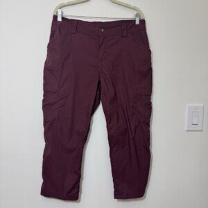 Duluth Trading Co Women's Crop Cargo Pants Size 12  Stretch Nylon Hiking Outdoor